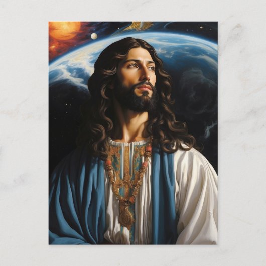 *~* AP50 Fantasy Universum met Planet Earth Briefkaart (Voorkant)