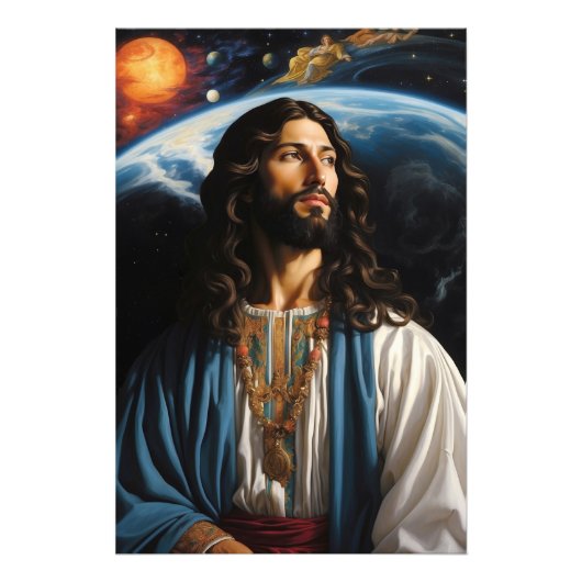 *~* AP50 Fantasy Universum met Planet Earth Foto Afdruk (Voorkant)