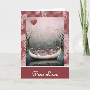 ** AP51 17 Romantische House Boat Hearts Valentijn Feestdagen Kaart