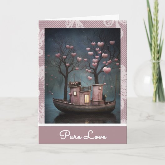 *~* AP51 20 Love Boat Hearts Romantische Valentijn Feestdagen Kaart (Voorkant)