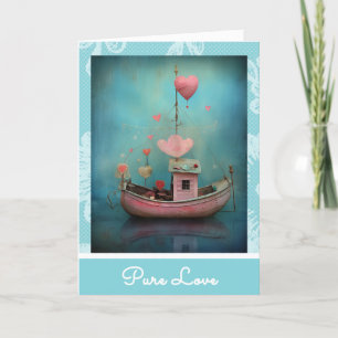 *~* AP51 32 Love Boat Hearts Romantische Valentijn Feestdagen Kaart
