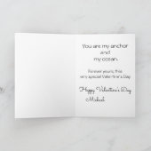 ** AP51 Romantische Boat Hearts Valentijn Serene 1 Feestdagen Kaart (Binnen)