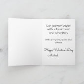 ** AP51 Romantische Boat Hearts Valentijn Serene 3 Feestdagen Kaart (Binnen)