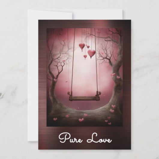 ** AP51 Romantische Swing Hearts Valentijn Serene  Kaart (Voorkant)