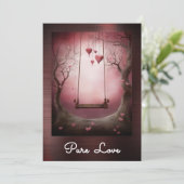 ** AP51 Romantische Swing Hearts Valentijn Serene  Kaart (Staand voorkant)