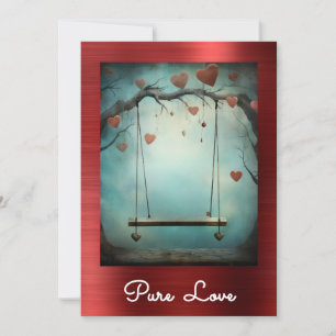 ** AP51 Romantische Swing Hearts Valentijn Serene  Kaart