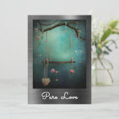 ** AP51 Romantische Swing Hearts Valentijn Serene  Kaart (Staand voorkant)