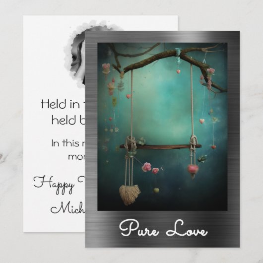 ** AP51 Romantische Swing Hearts Valentijn Serene  Kaart (Voorkant / Achterkant)