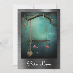 ** AP51 Romantische Swing Hearts Valentijn Serene  Kaart