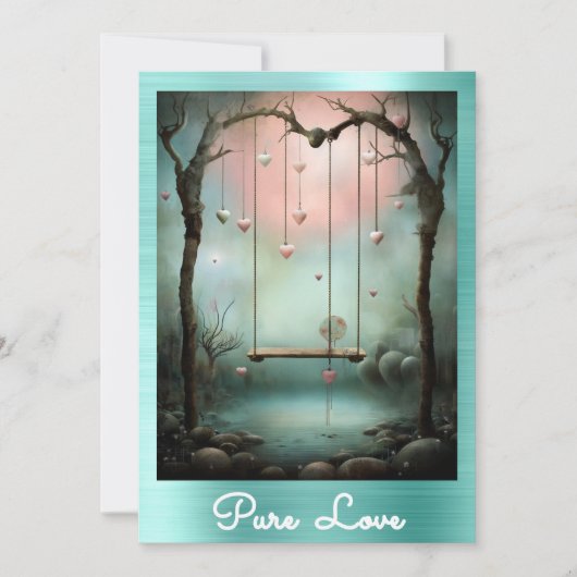 ** AP51 Romantische Swing Hearts Valentijn Serene  Kaart (Voorkant)