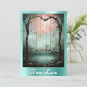 ** AP51 Romantische Swing Hearts Valentijn Serene  Kaart (Staand voorkant)