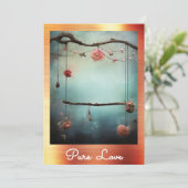 ** AP51 Romantische Swing Hearts Valentijn Serene  Kaart (Staand voorkant)