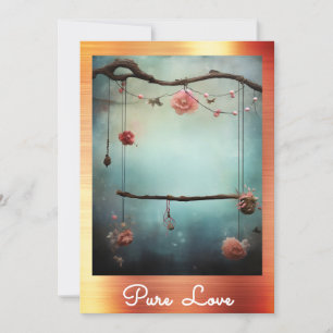 ** AP51 Romantische Swing Hearts Valentijn Serene  Kaart