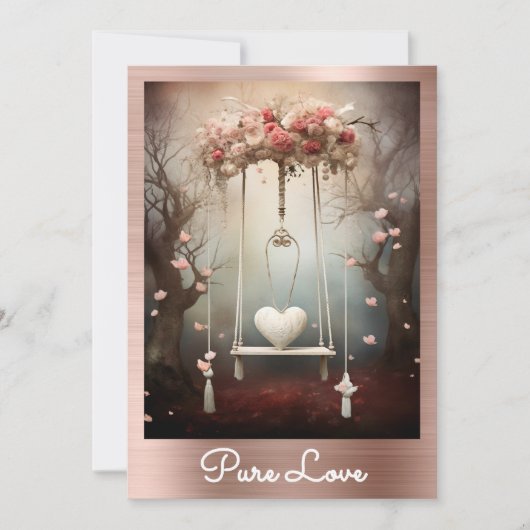 ** AP51 Romantische Swing Hearts Valentijn Serene Kaart (Voorkant)