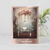** AP51 Romantische Swing Hearts Valentijn Serene Kaart (Staand voorkant)