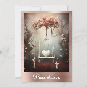 ** AP51 Romantische Swing Hearts Valentijn Serene Kaart