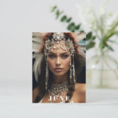 *~ AP53 JUNI Boho VERJAARDAG PARELS Vrouw Briefkaart (Staand voorkant)