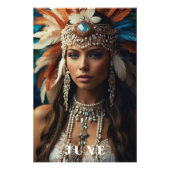 *~ AP53 JUNI VERJAARDAG PARELS Boho Vrouw Foto Afdruk (Voorkant)