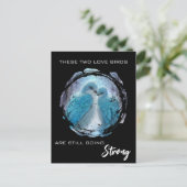 *~* AP54 Art Jubileum Tortelduifjes Winter Briefkaart (Staand voorkant)