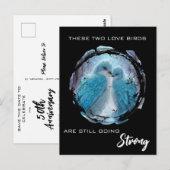 *~* AP54 Art Jubileum Tortelduifjes Winter Briefkaart (Voorkant / Achterkant)