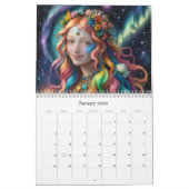 *~* AP58 Galactische Vrouwen Fantasie Kosmische Pl Kalender (Jan 2026)