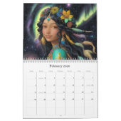 *~* AP58 Galactische Vrouwen Fantasie Kosmische Pl Kalender (Feb 2026)