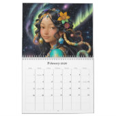 *~* AP58 Galactische Vrouwen Fantasie Kosmische Pl Kalender (Feb 2026)