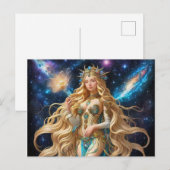 *~* AP58 Galactische Vrouwen Fantasy Foto Vergroti Feestdagenkaart (Voorkant / Achterkant)