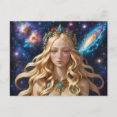 *~* AP58 Kosmische Vrouwen Fantasie Juwelen Galaxy Feestdagenkaart (Voorkant)