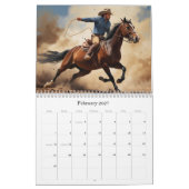 *~* AP59 Wild West Cowboy Paard Rodeo 4 Kalender (Feb 2027)