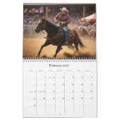 *~* AP59 Wild West Cowboy Paard Rodeo 5 Kalender (Feb 2027)