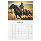*~* AP59 Wild West Cowboy Paard Rodeo 5 Kalender (Jan 2027)