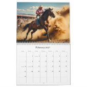 *~* AP59 Wild West Cowboy Paard Rodeo Kalender (Feb 2027)