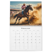 *~* AP59 Wild West Cowboy Paard Rodeo Kalender (Feb 2026)