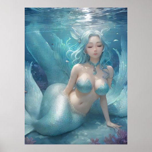 *~* AP60 8 Water Goddess Fantasy Zee Zeemeermin Poster (Voorkant)
