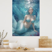 *~* AP60 8 Water Goddess Fantasy Zee Zeemeermin Poster (Keuken)