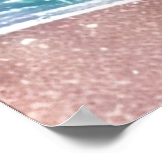 *~* AP60 Sparkle Coastal Ocean Beach Wave Sand Zee Poster (Hoek)