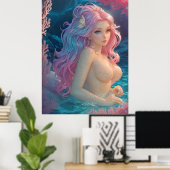** AP60 Water Goddess Fantasy Zee Zeemeermin 17 Poster (Thuiskantoor)