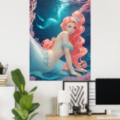 ** AP60 Water Goddess Fantasy Zee Zeemeermin 20 Poster (Thuiskantoor)