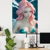 ** AP60 Water Goddess Fantasy Zee Zeemeermin 23 Poster (Thuiskantoor)