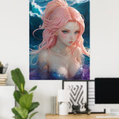 ** AP60 Water Goddess Fantasy Zee Zeemeermin 26 Poster (Thuiskantoor)
