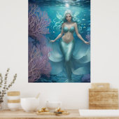 ** AP60 Water Goddess Fantasy Zee Zeemeermin 2 Poster (Keuken)