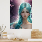 ** AP60 Water Goddess Fantasy Zee Zeemeermin 38 Poster (Keuken)