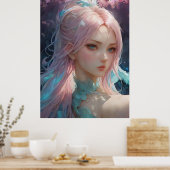 ** AP60 Water Goddess Fantasy Zee Zeemeermin 40 Poster (Keuken)