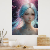 ** AP60 Water Goddess Fantasy Zee Zeemeermin 41 Poster (Keuken)