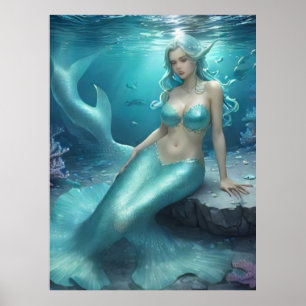 ** AP60 Water Goddess Fantasy Zee Zeemeermin 5 Poster
