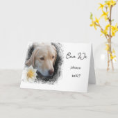 *~*~ AP61 Kunnen we nu praten Bloem Boze hond Kaart (Gele Bloem)