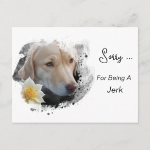 *~* AP61 Treurige Lab Retriever Bloem Sorry Lul Briefkaart