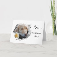*~* AP61 Treurige Lab Retriever Bloem Sorry Lul