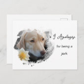 *~* AP61  Verdrietige Bruine Hond Die Zich Veronts Briefkaart (Voorkant / Achterkant)